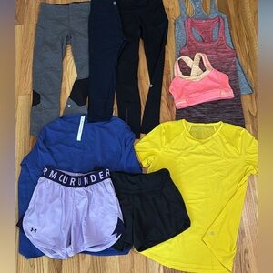 LULULEMON ATHLETA bundle size XS/Small, leggings shorts tanks sports bra shirts